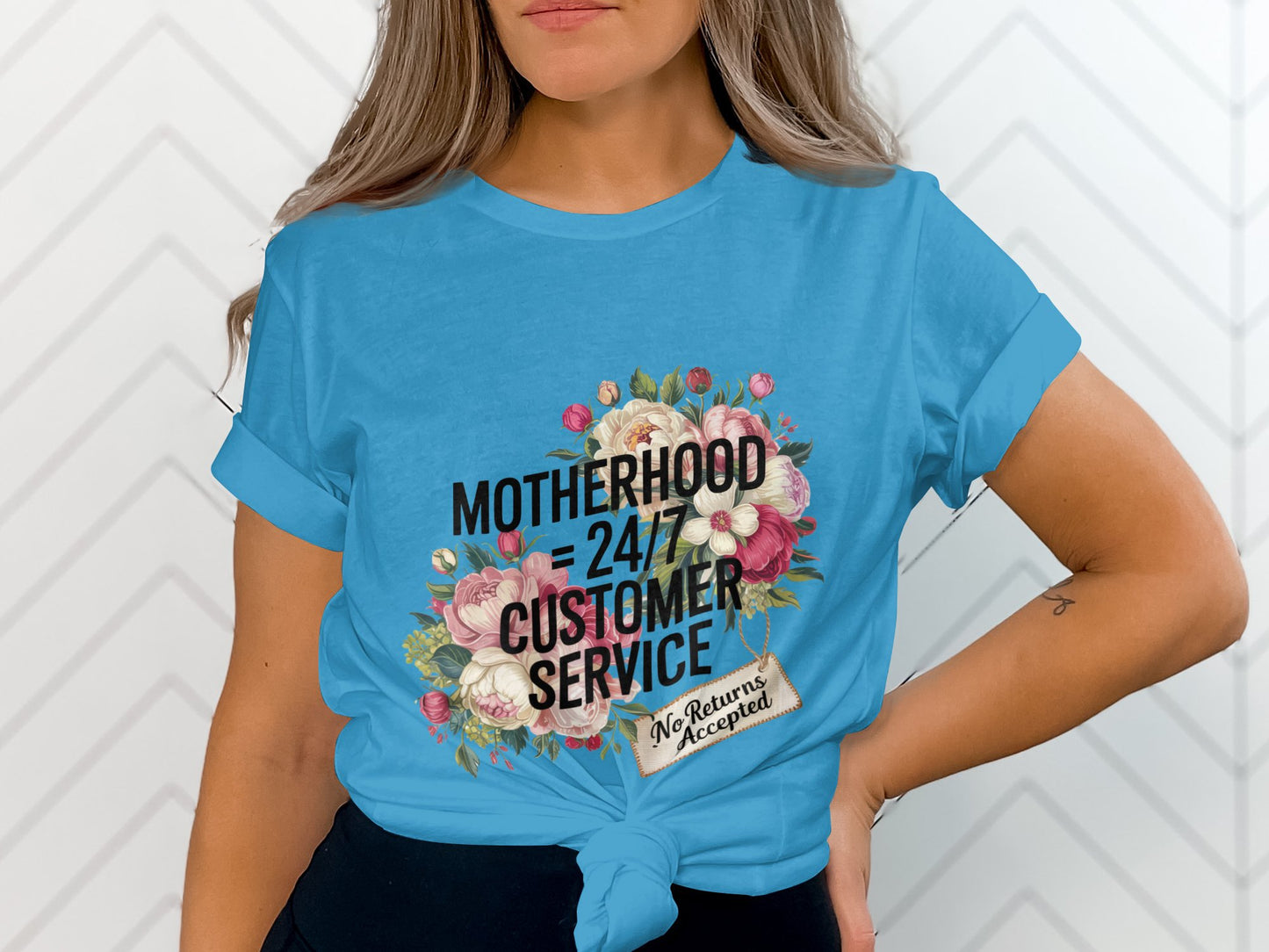 Motherhood 24/7 Customer Service Floral Graphic product