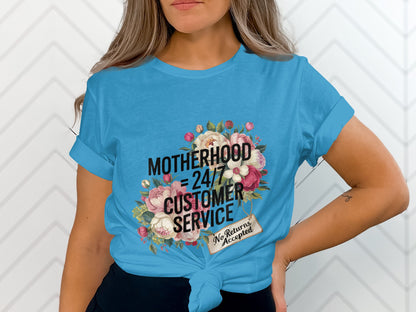 Motherhood 24/7 Customer Service Floral Graphic product