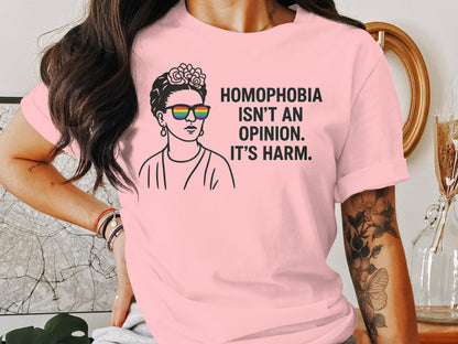 Homophobia Isn't An Opinion It's Harm Shirt product type