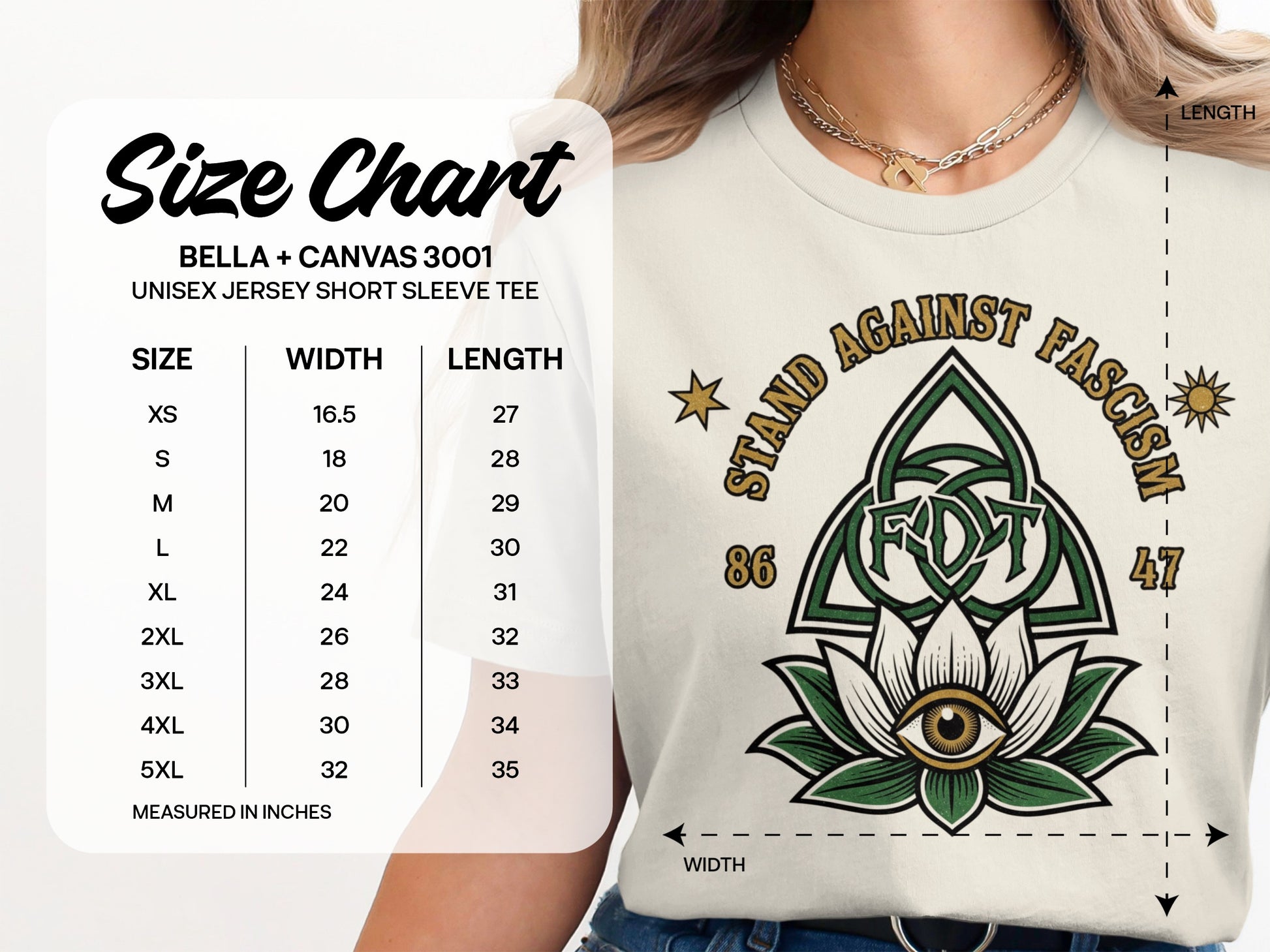 Stand Against Fascism Graphic Unisex Jersey Tee