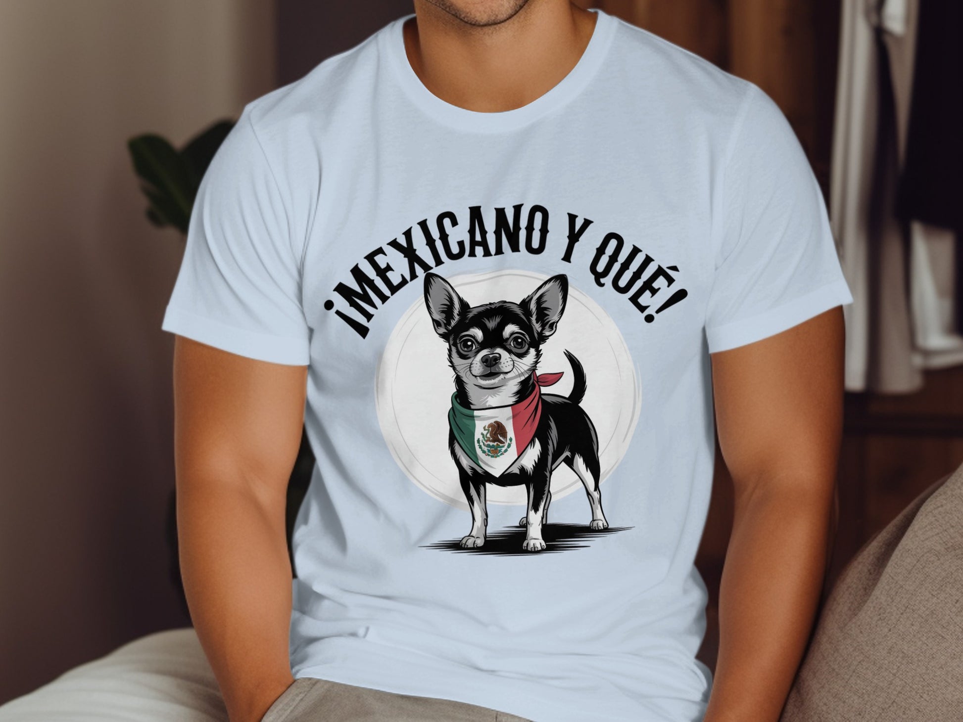 Mexicano Y Que Chihuahua Blanco Hombre Camiseta product type