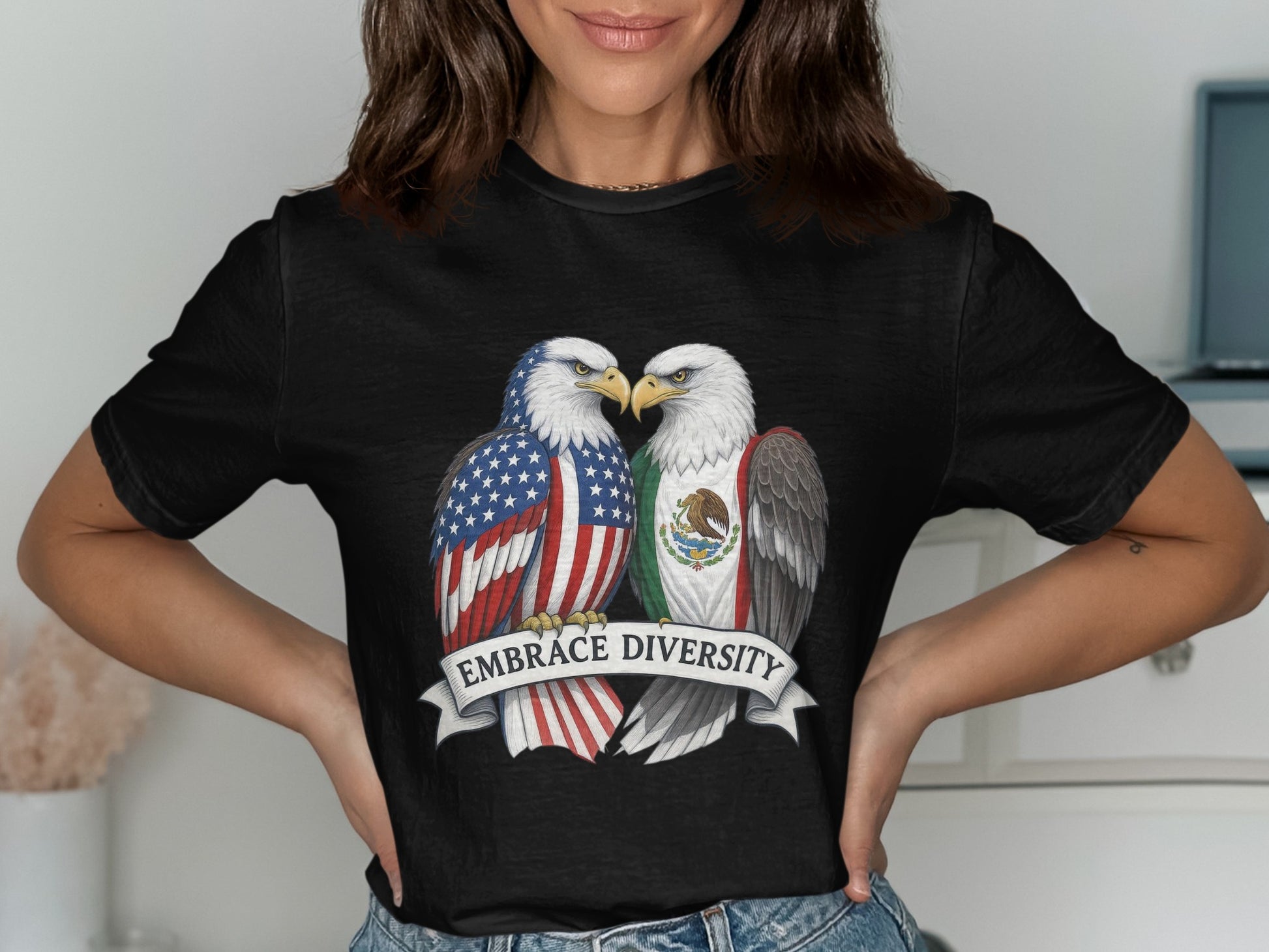 Embrace Diversity Bald Eagles Graphic T-shirt product type