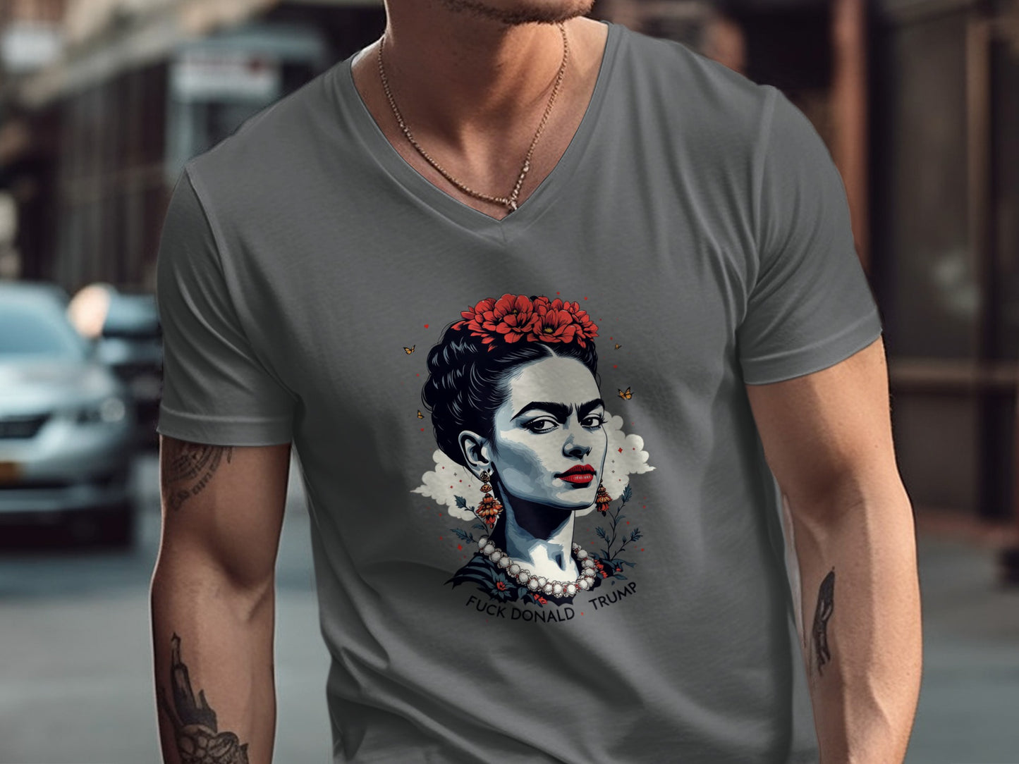 Frida Kahlo Inspired Artistic Graphic Tee product type