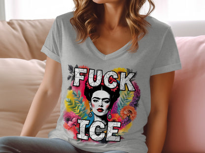 Vibrant Frida Kahlo Graphic Tee with Powerful Message