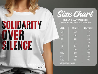 Solidarity Over Silence Unisex Tee Short Sleeve Shirt