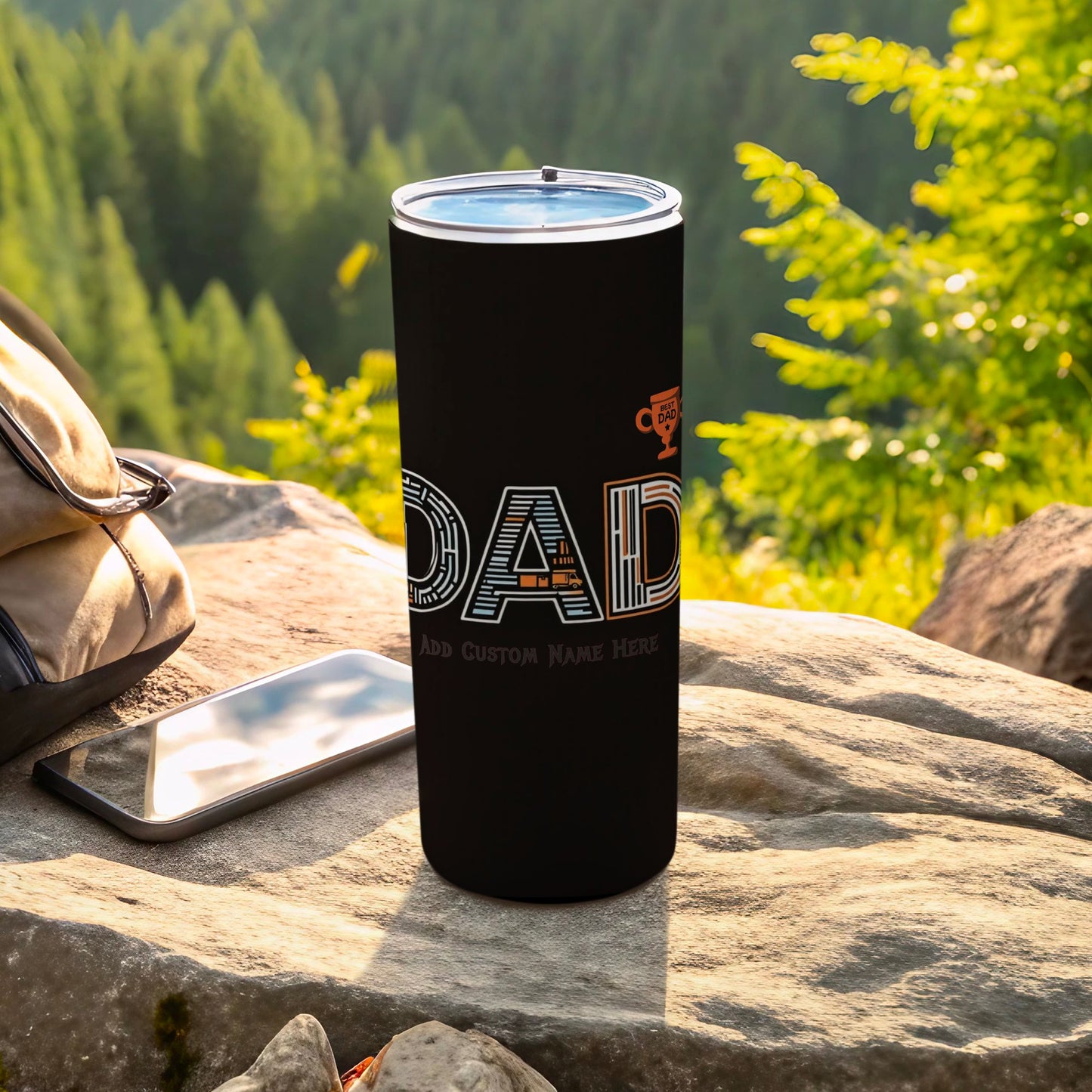 Personalized Dad Travel Tumbler Premium Drinkware product