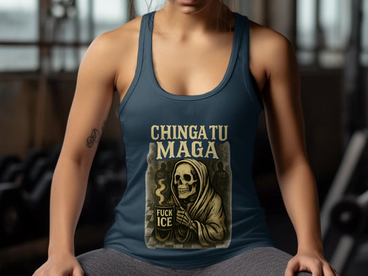 Chinga Tu Maga Fuck Ice Graphic Tank Top