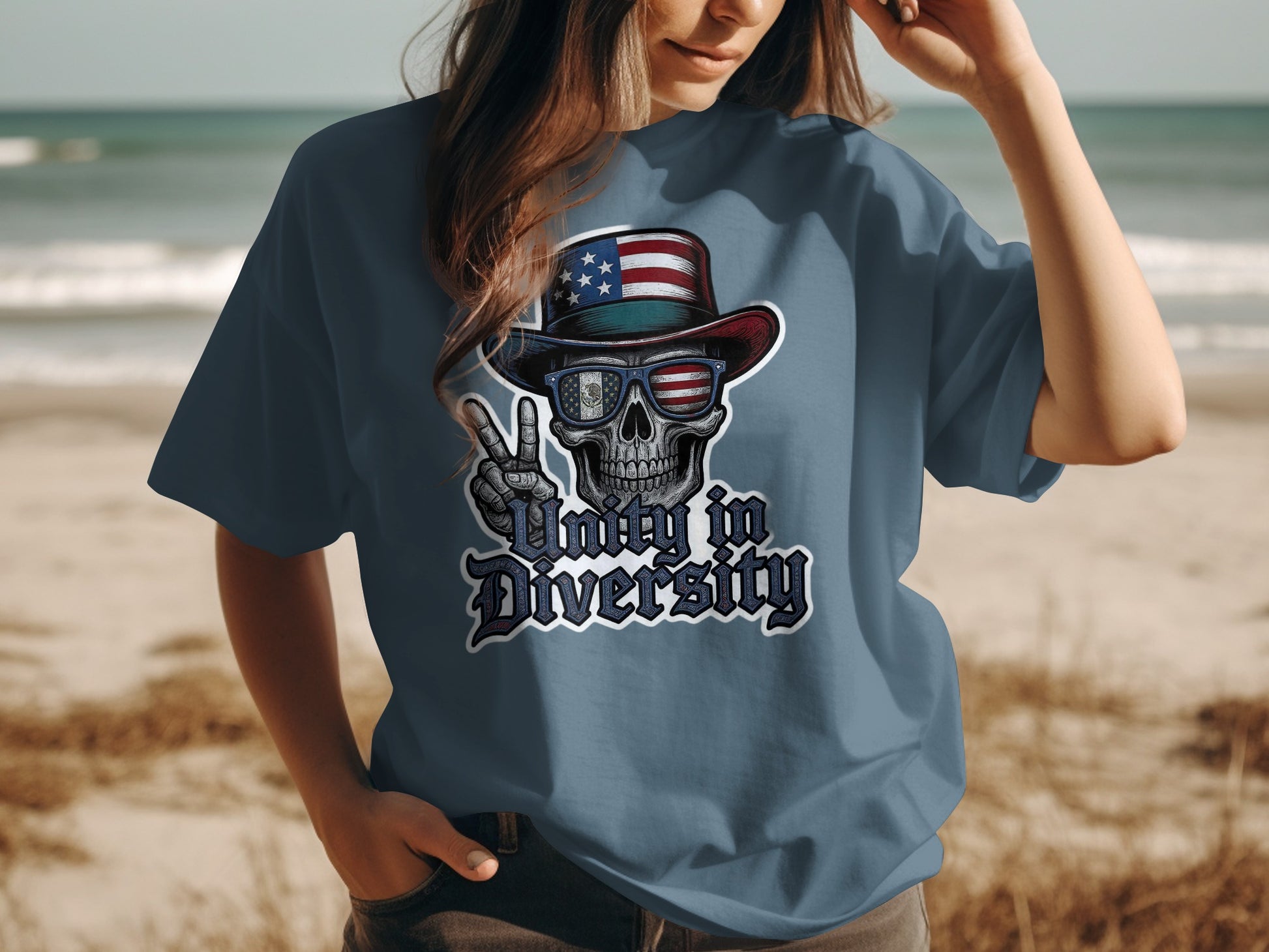 Unity in Diversity Skull Graphic T-shirt product