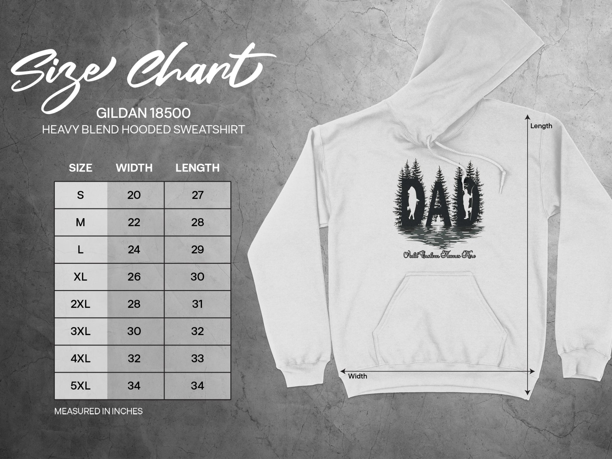 DAD Trees Graphic Heavy Blend Hooded Sweatshirt product