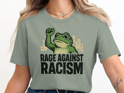Rage Against Racism Frog Graphic T-shirt