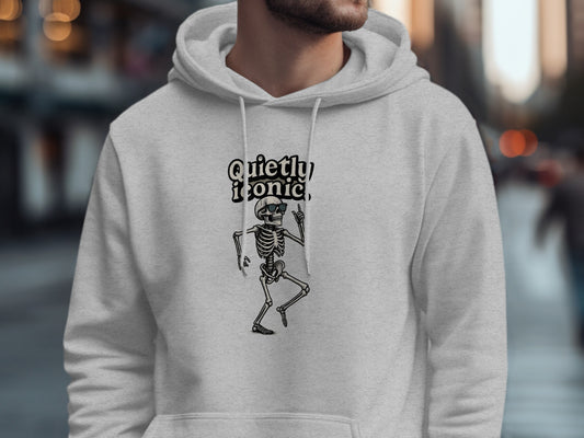 Quietly Ironic Skeleton Graphic Hoodie product
