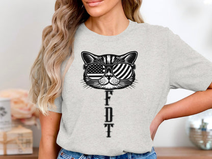 Cat with Sunglasses FDT Graphic T-Shirt product type
