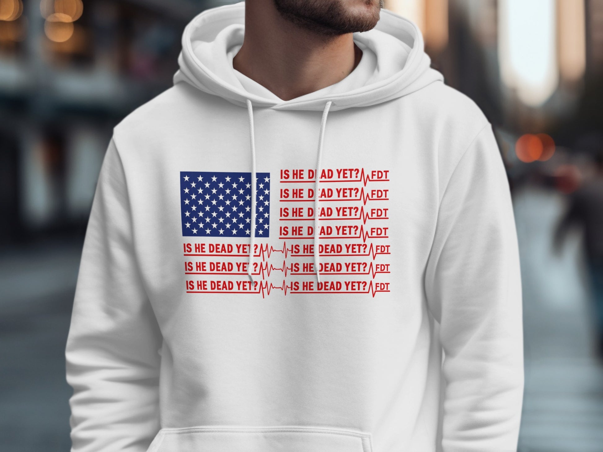American Flag Is He Dead Yet FDT Hoodie product
