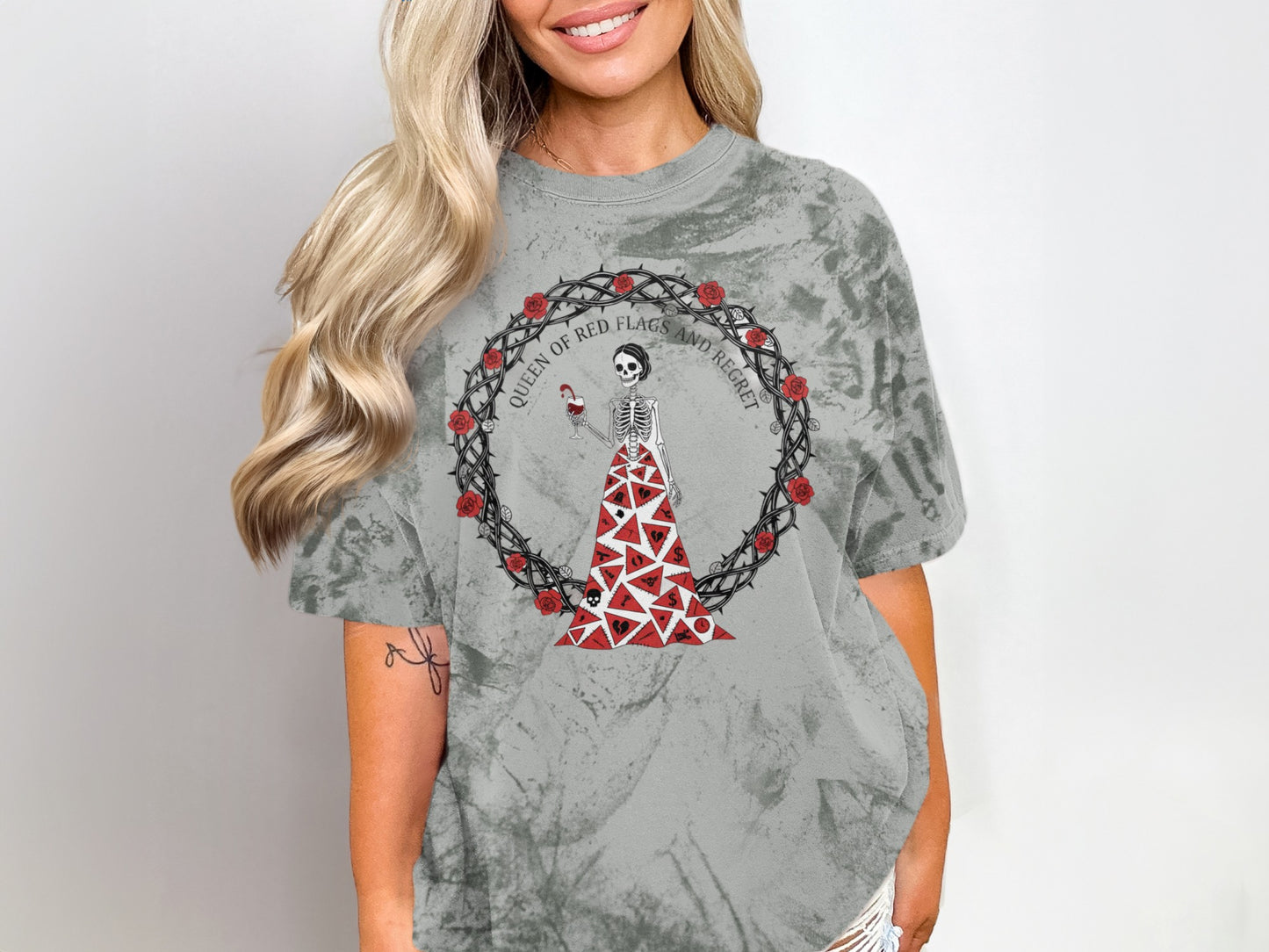 Queen of Red Flags and Regret Halloween Shirt