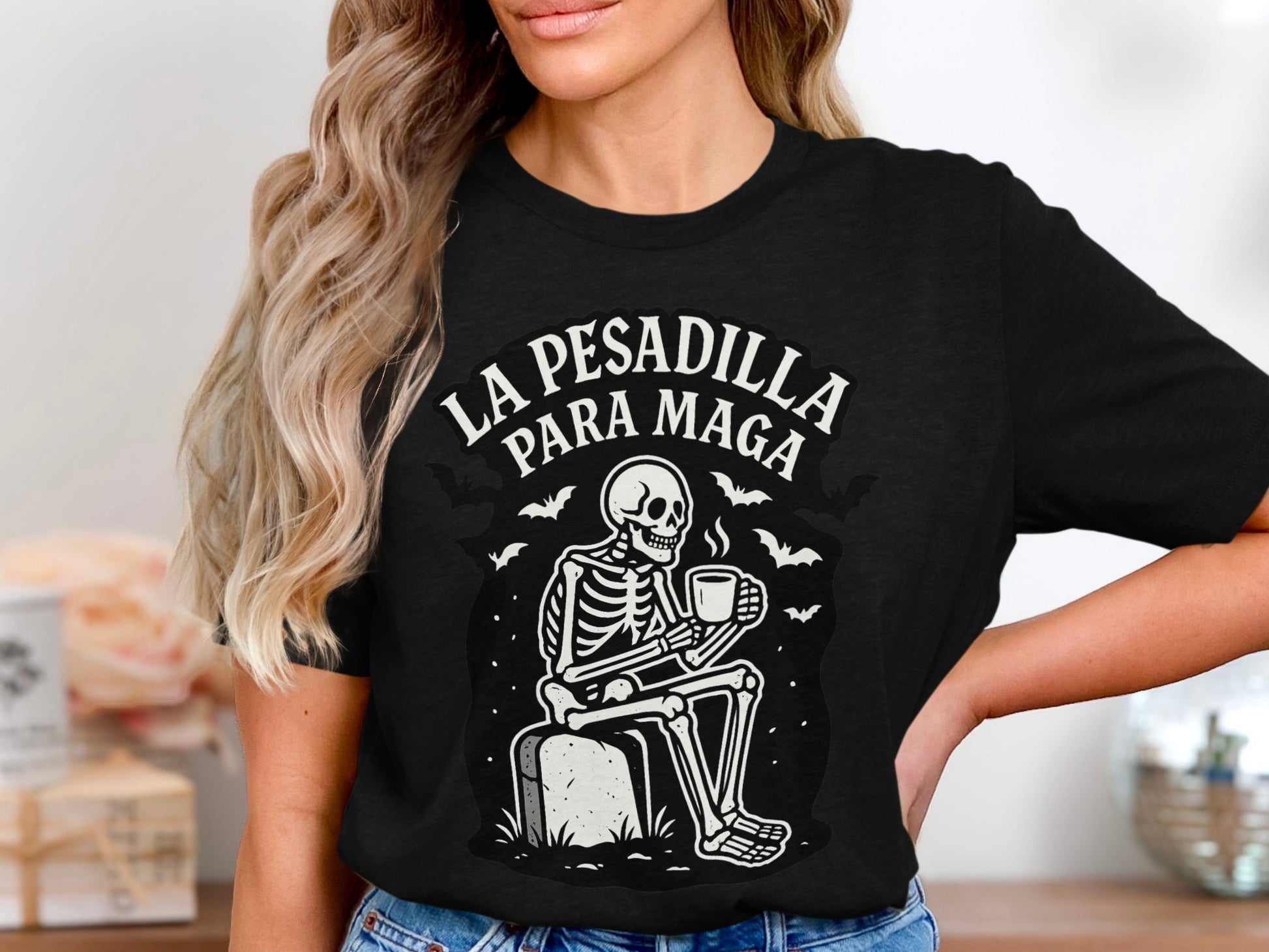 La Pesadilla Para Maga Skeleton Design T-shirt product