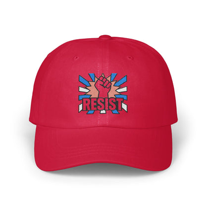 Red Baseball Cap with Resist Fist Embroidery product