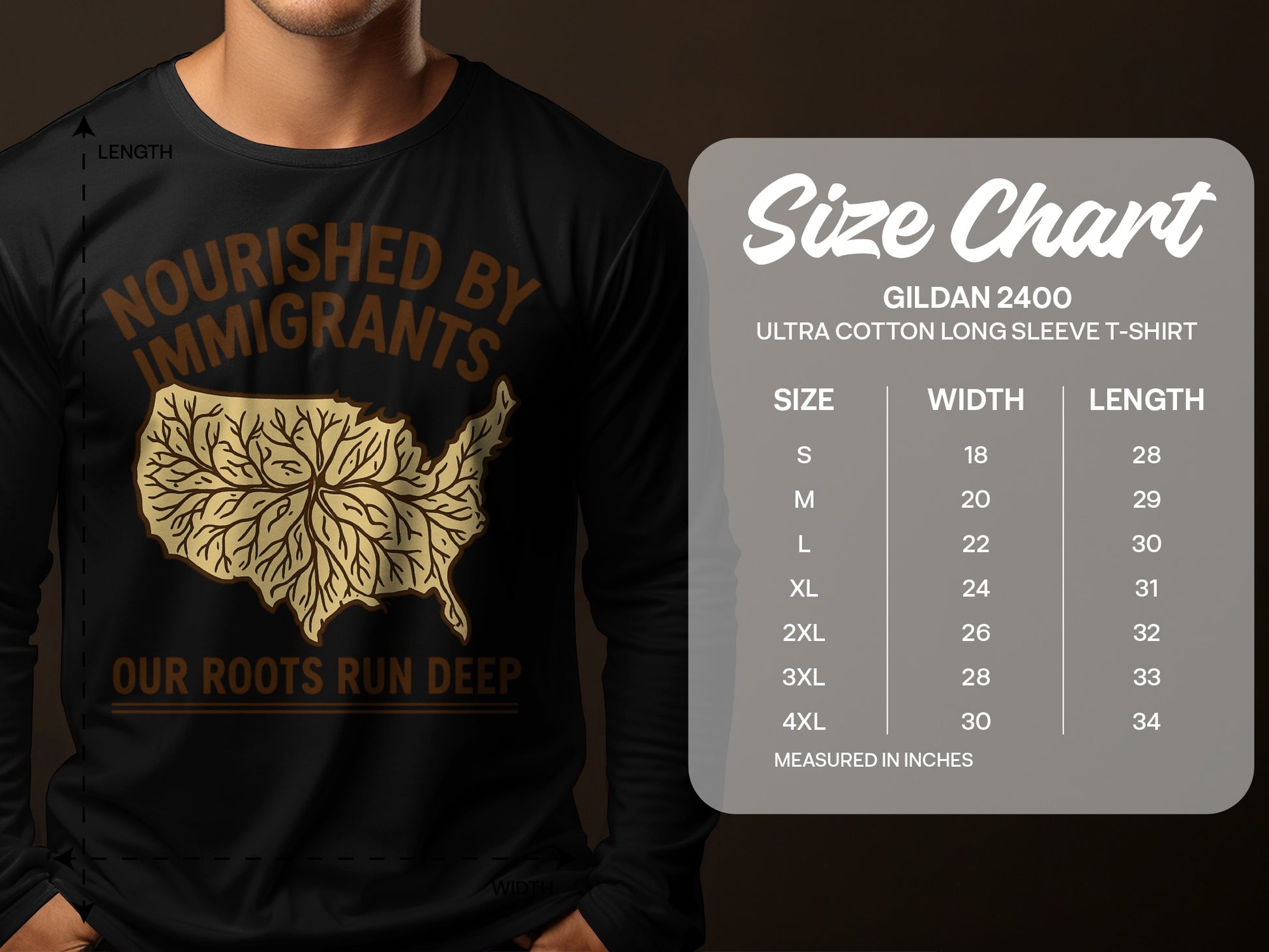 Nourished by Immigrants Our Roots Run Deep Shirt
