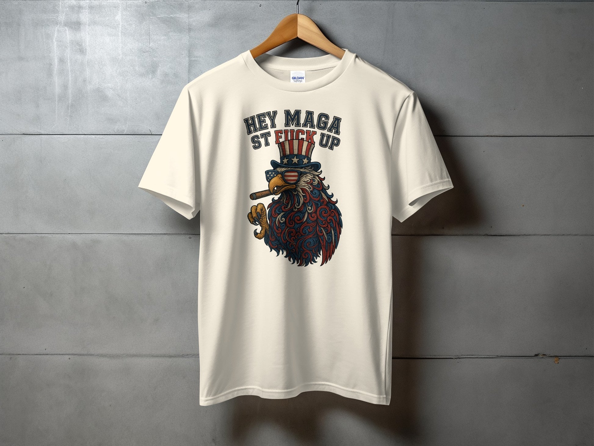 Hey Maga Stfu Up Rooster Design T-Shirt product type