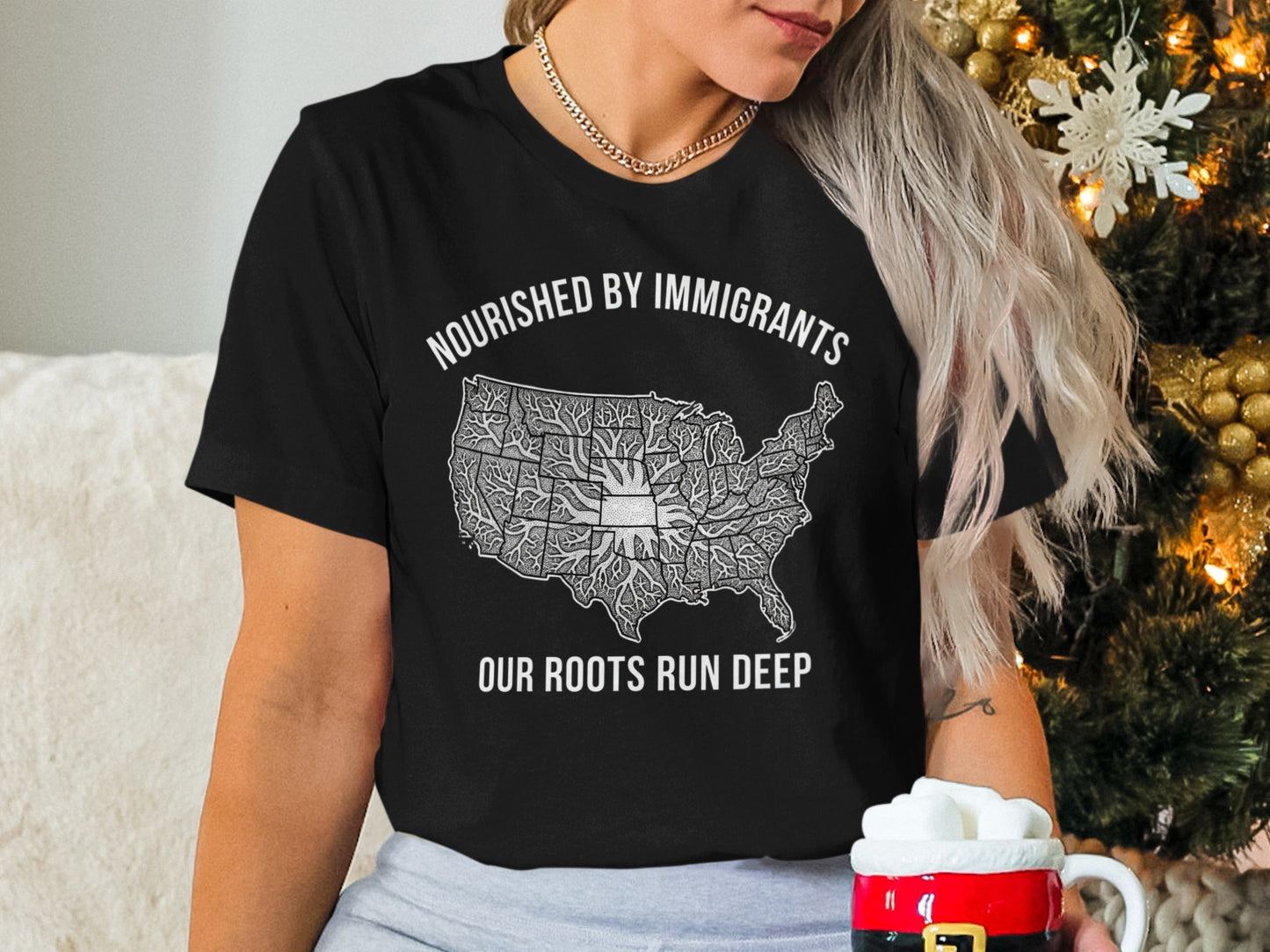 Nourished By Immigrants Our Roots Run Deep shirt