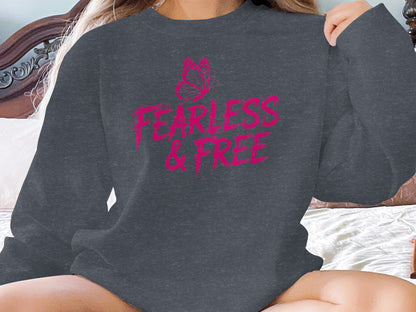 Fearless and Free Butterfly Print Long Sleeve product