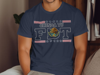 Chinga Tu F T Shirt with Eagle and Stars Design product