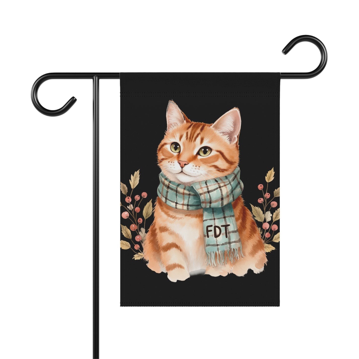 Cute Cat with Scarf Garden Flag for Home Decor