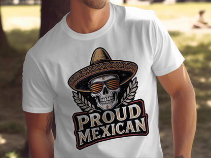 Proud Mexican Skull with Sombrero T-Shirt product
