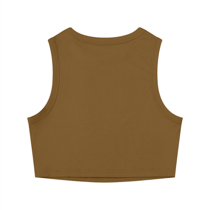 Fuck La Migra Women's Tight Crewneck Crop Tank Top