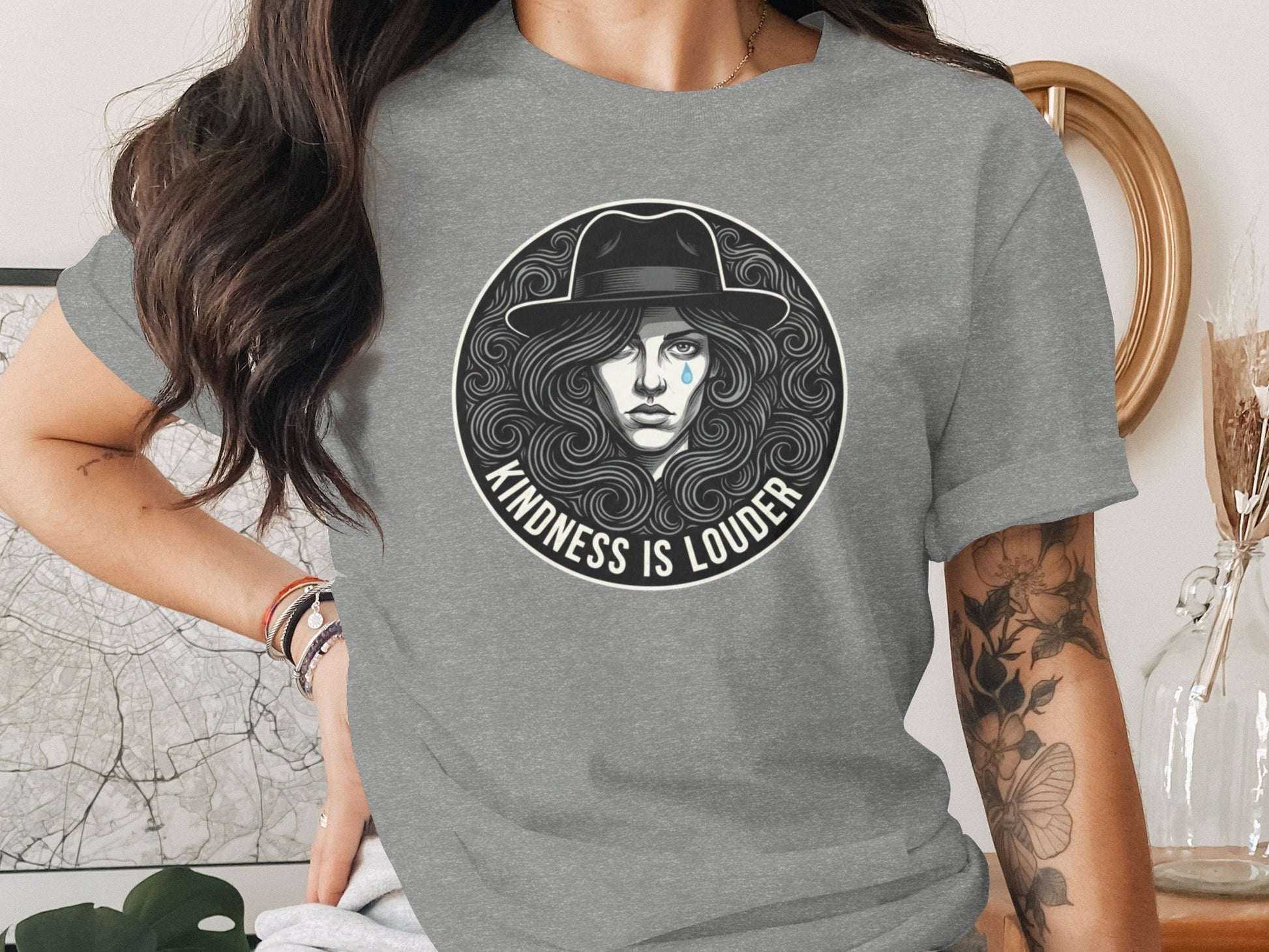 Kindness Is Louder Graphic Tee With Artistic Design