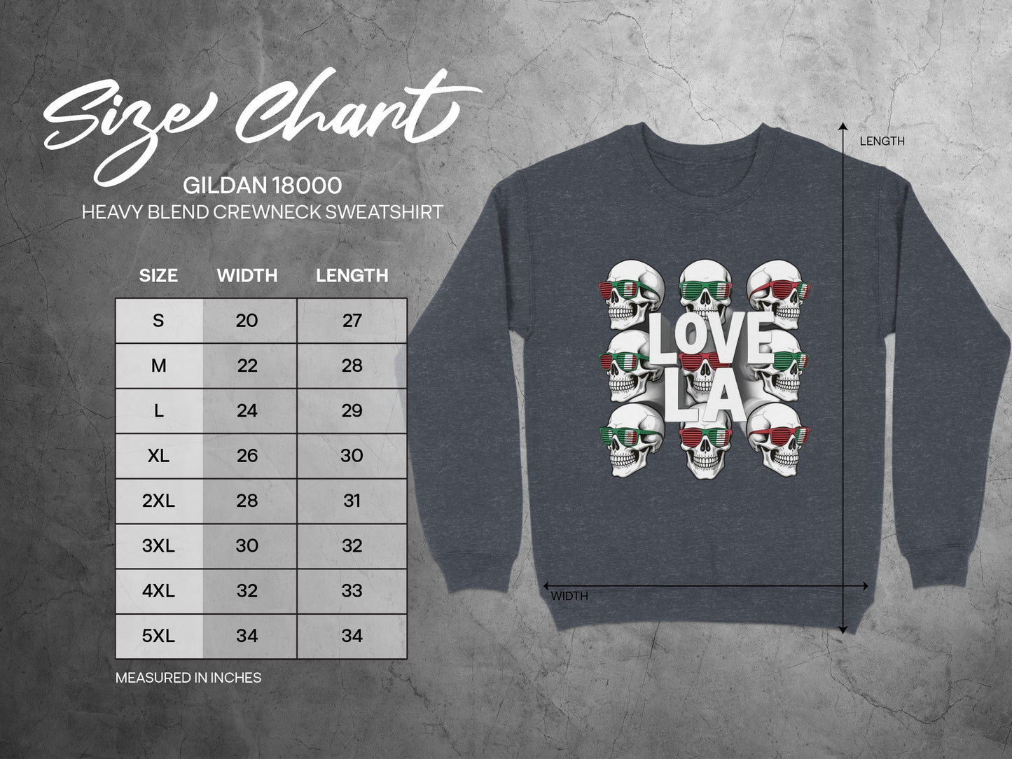 Love LA Skull Graphic Sweatshirt Unisex Fashion product