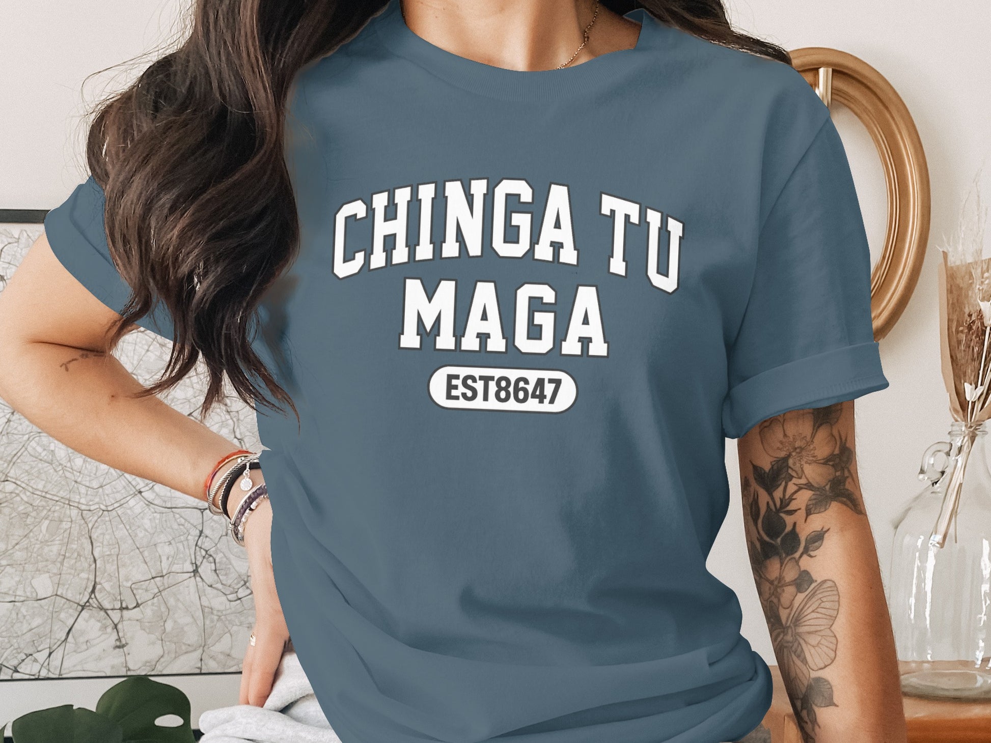 Chinga Tu Maga EST8647 Graphic Tee Shirt Apparel