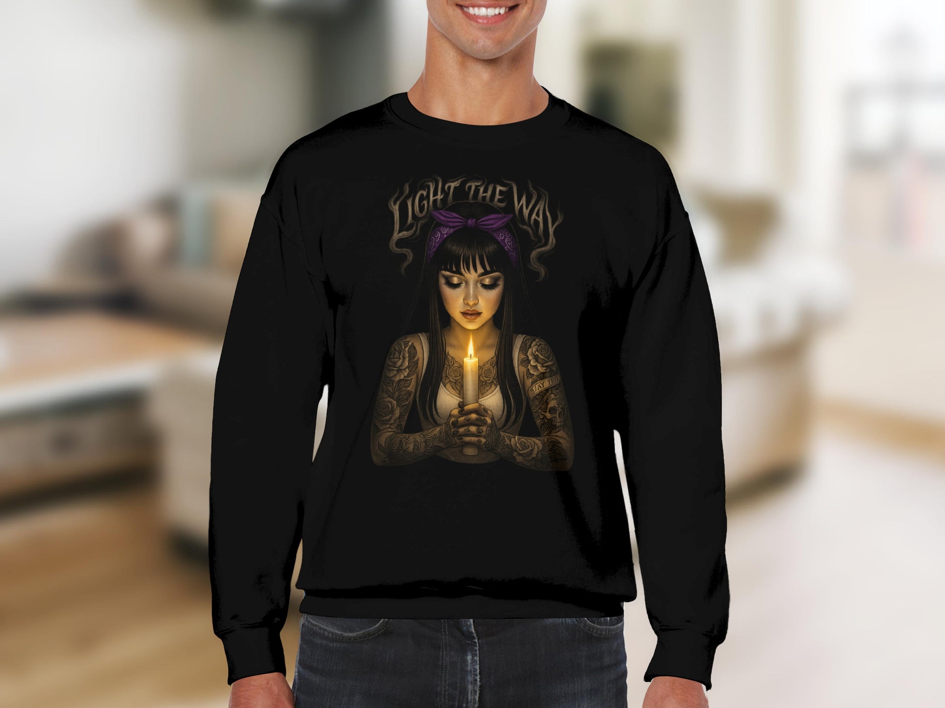 Light The Way Tattoo Art Design Sweatshirt product