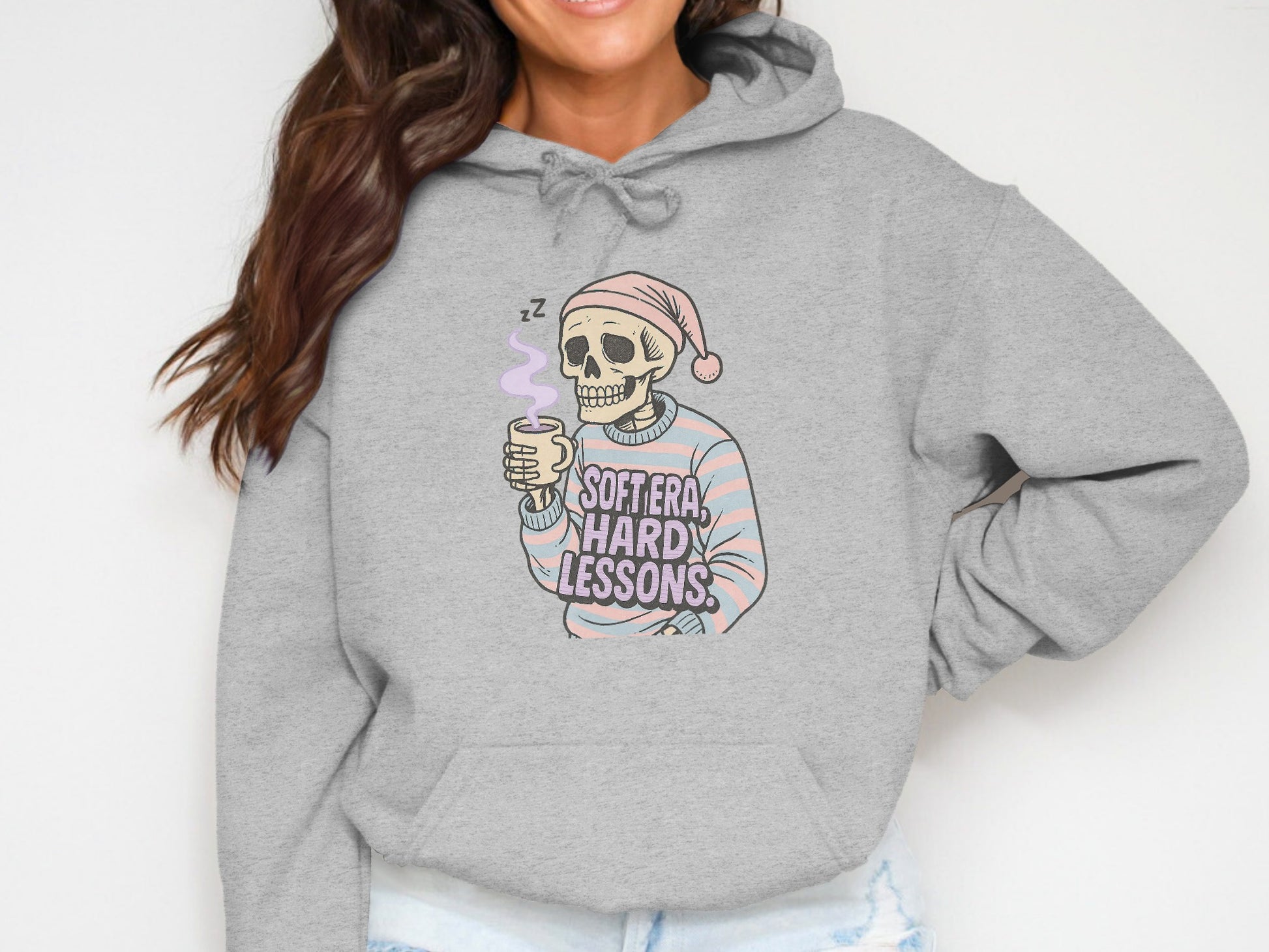 Softer And Hardy Lessons Skull Hoodie product