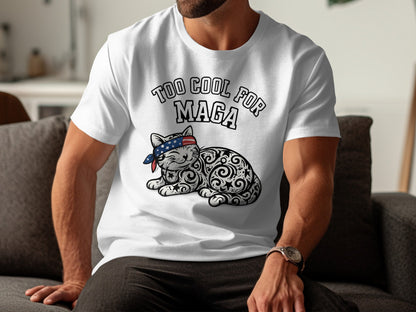 Too Cool for MAGA Cat Graphic T-shirt product type