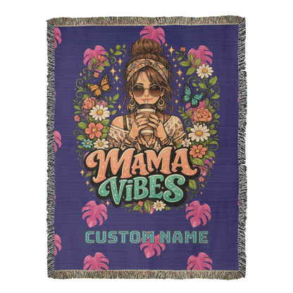 Custom Mother's blanket, add your personalization to Woven Blanket, amazing quality