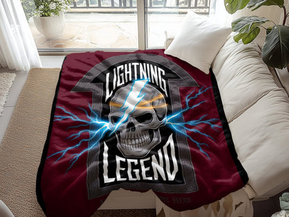 Lightning Legend Skull Design Blanket product type