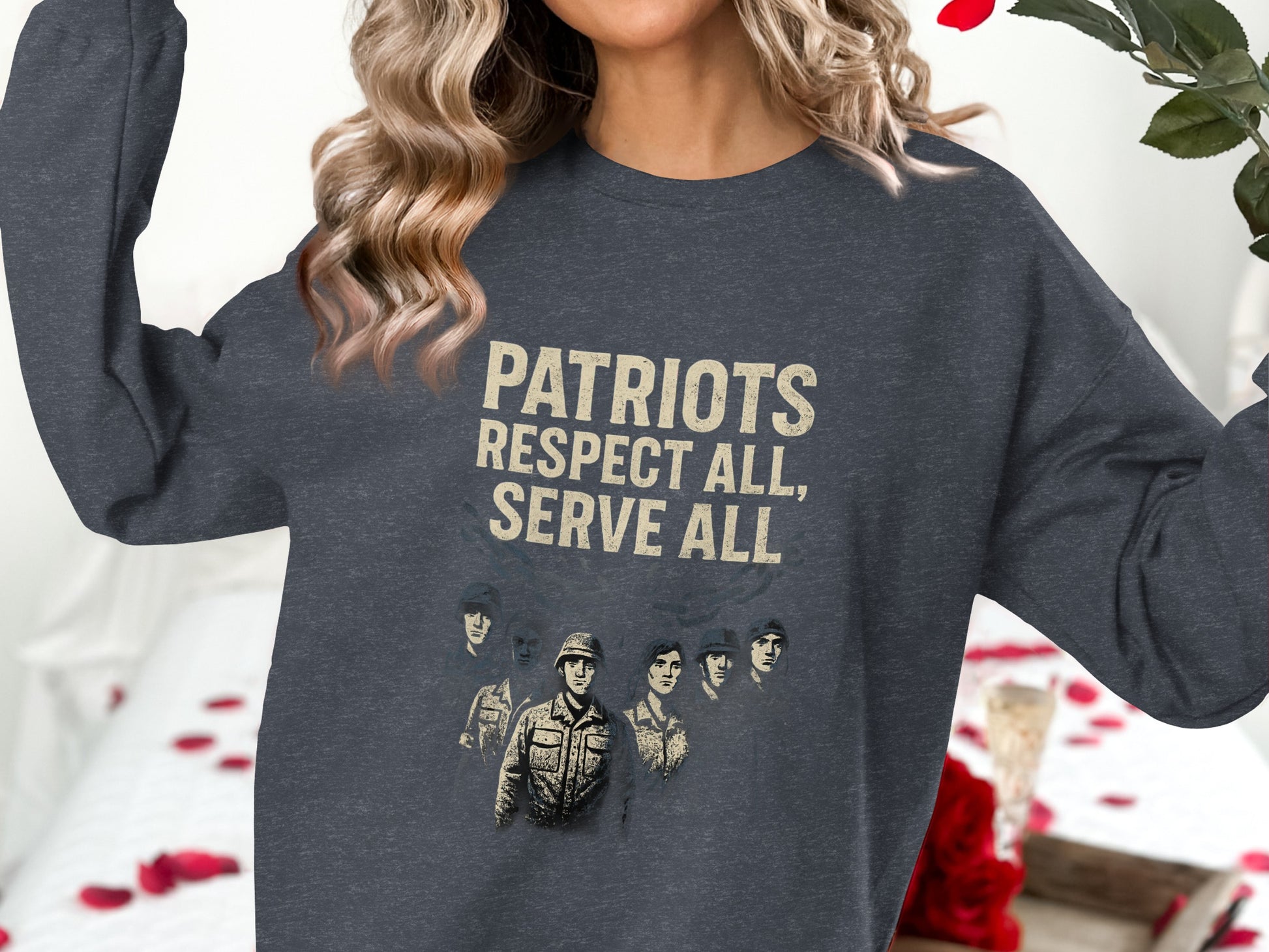 Patriots Respect All Serve All Graphic Sweatshirt Product