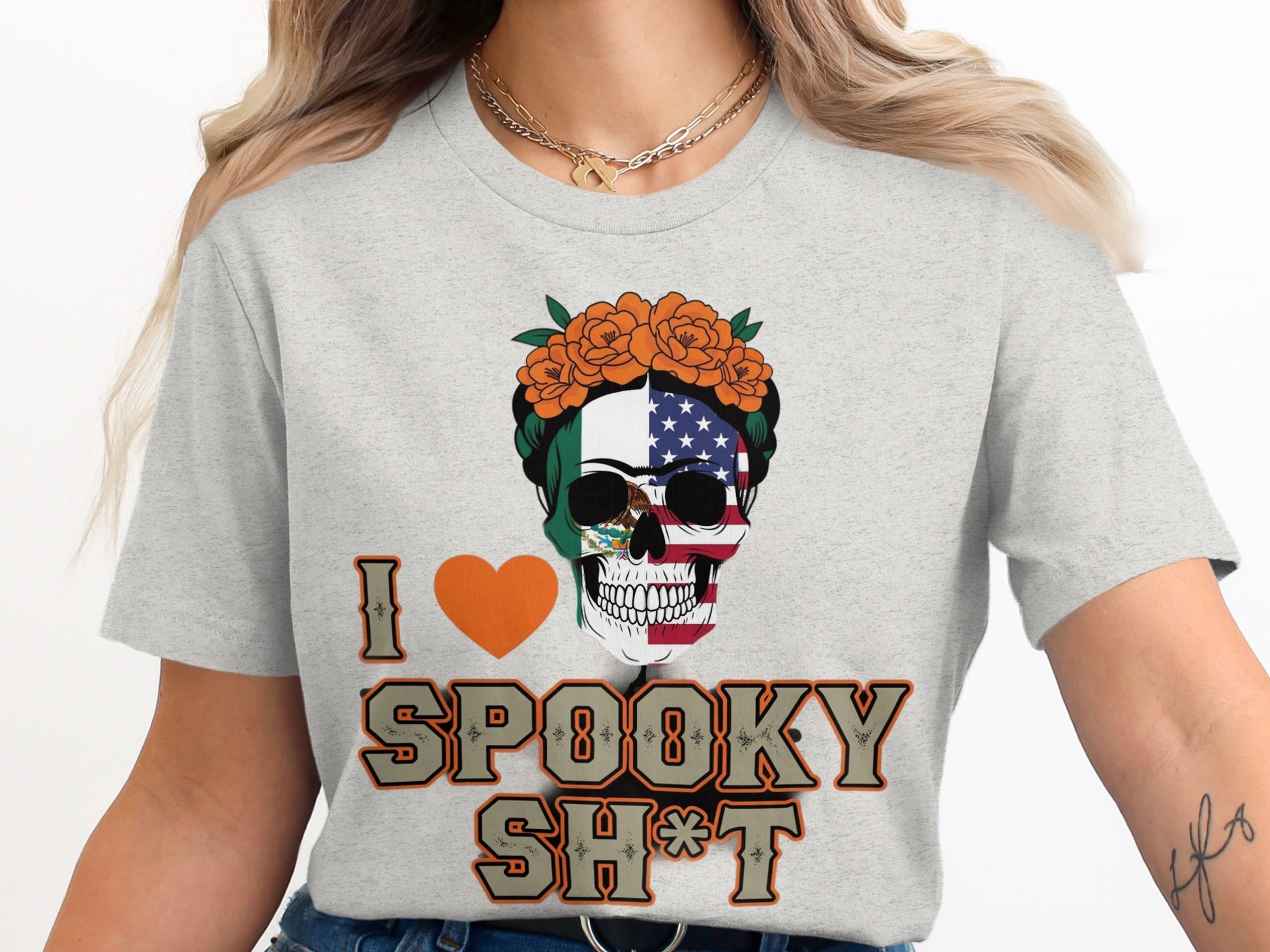 I Love Spooky Sh*t Skull Graphic T-Shirt product type