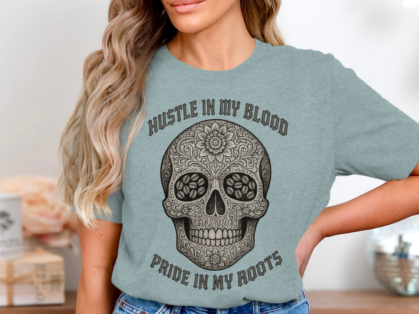 Hustle In My Blood Pride In My Roots Tee