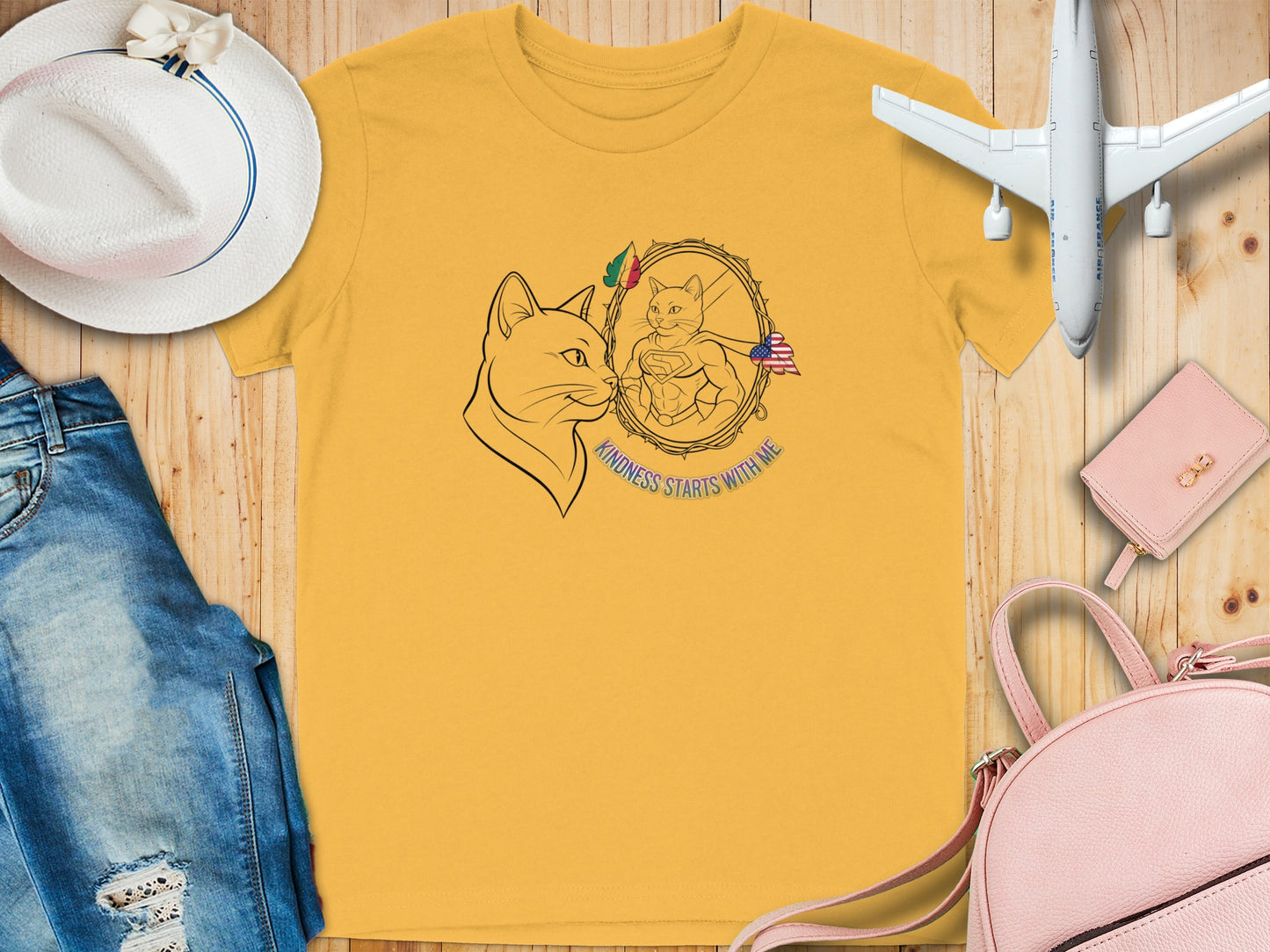 Kindness Starts with Me Cat Graphic T-Shirt product