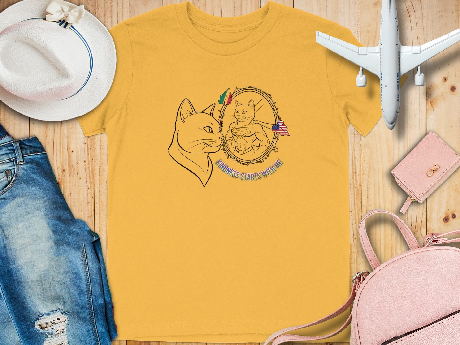 Kindness Starts with Me Cat Graphic T-Shirt product