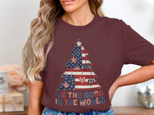 Be the Good in the World Christmas Tree Shirt