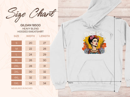 Frida Kahlo Artistic Sweatshirt Including Size Chart product