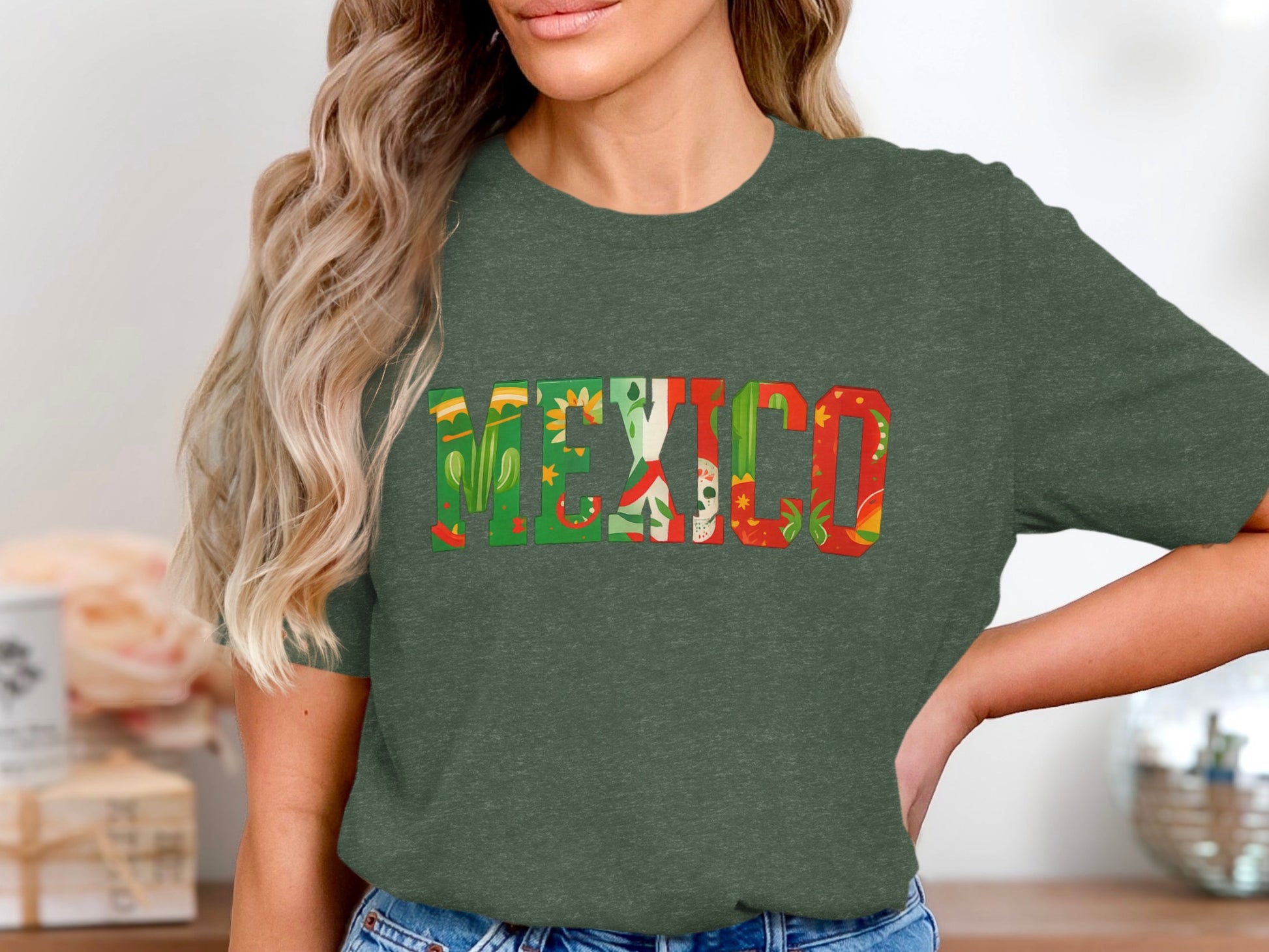 Mexico Graphic Print Green T-Shirt fashion product