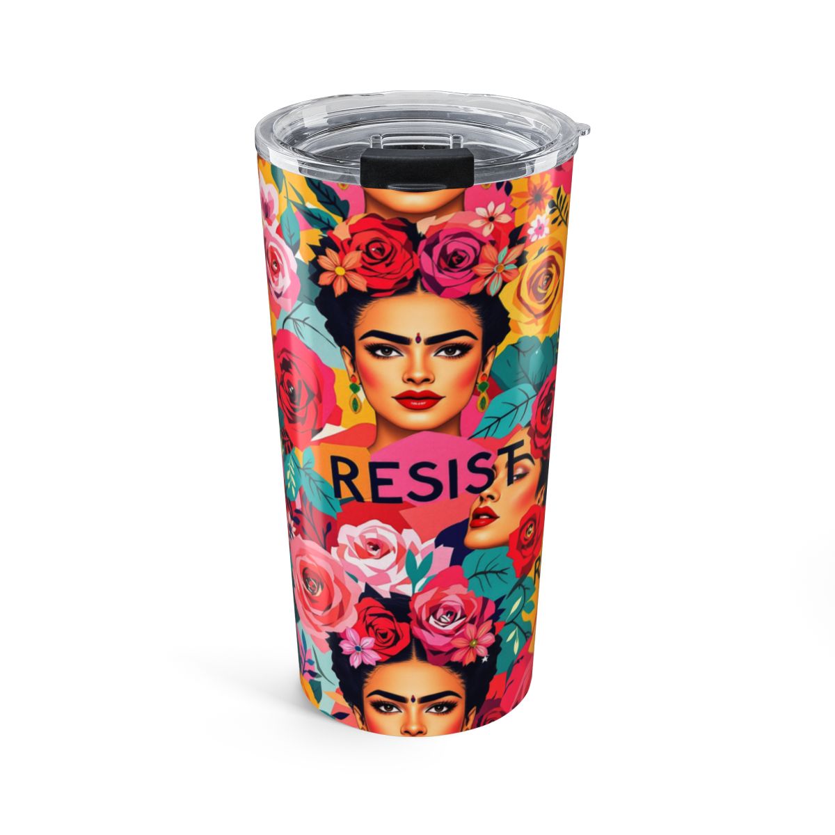 Bright and Colorful Artistic Resist Tumbler
