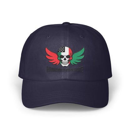 Humanity Over Hate Skull Wings Embroidered Hat product