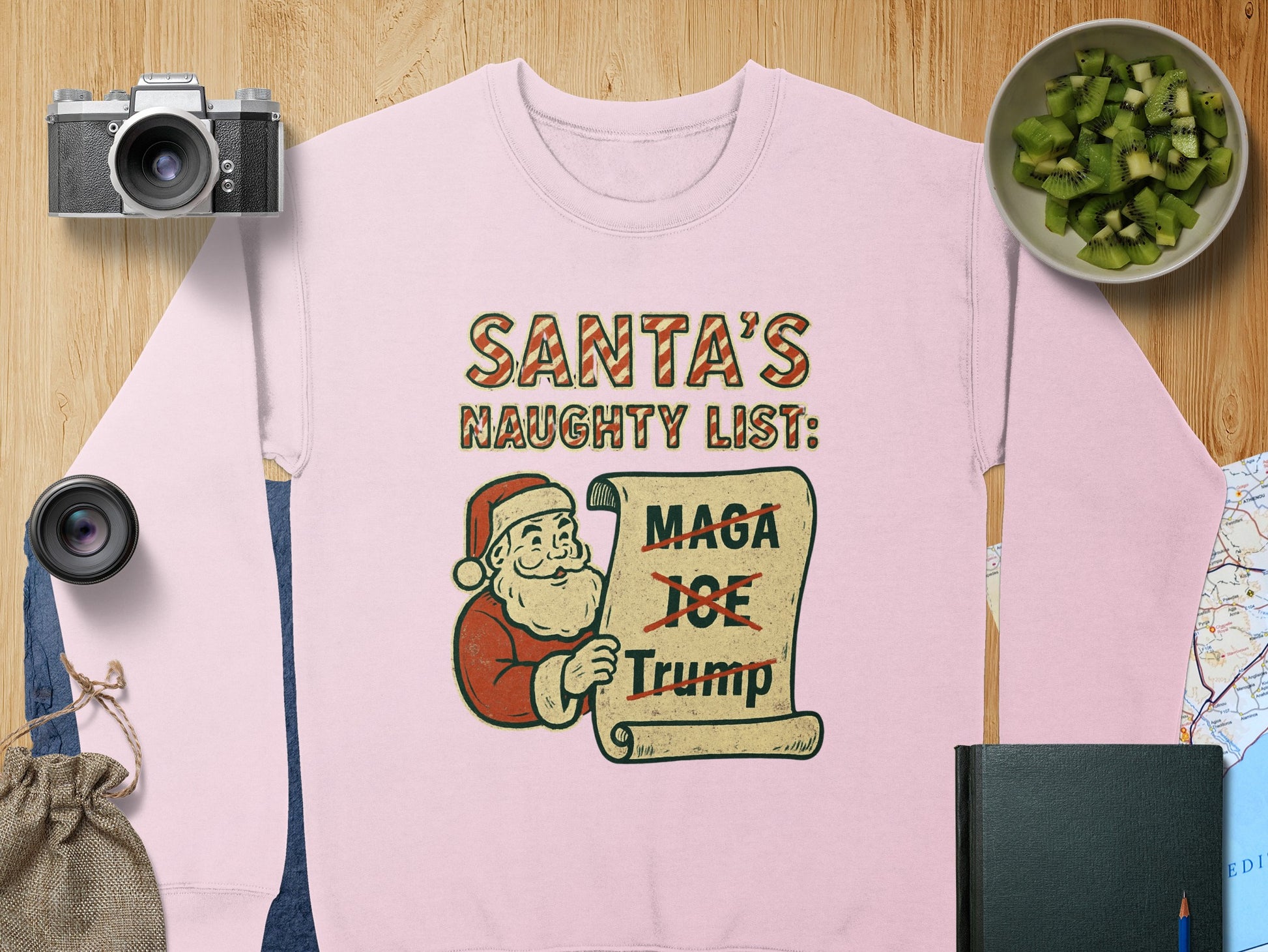 Santa's Naughty List Funny Holiday Sweater for Christmas