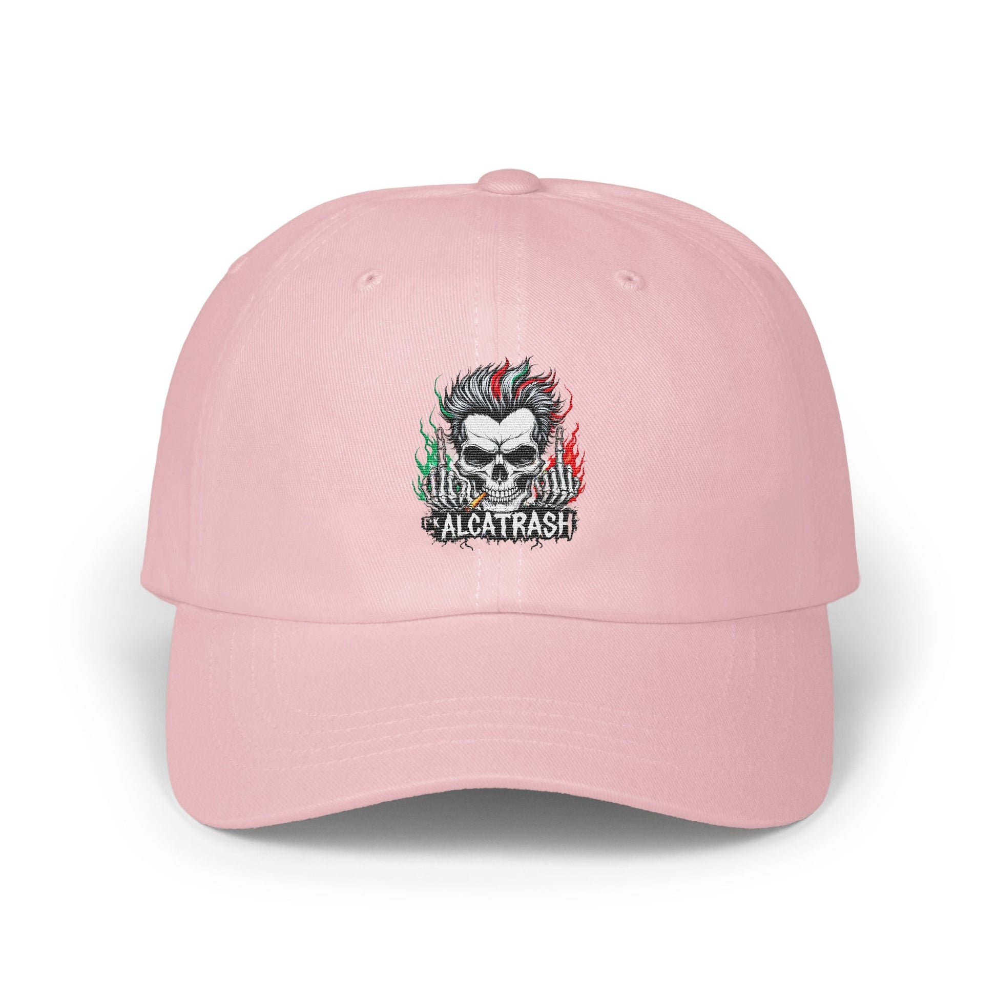 Alcatrash Skull Graphic Pink Baseball Cap product