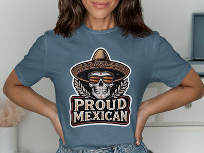 Proud Mexican Skull Sombrero T-Shirt Product