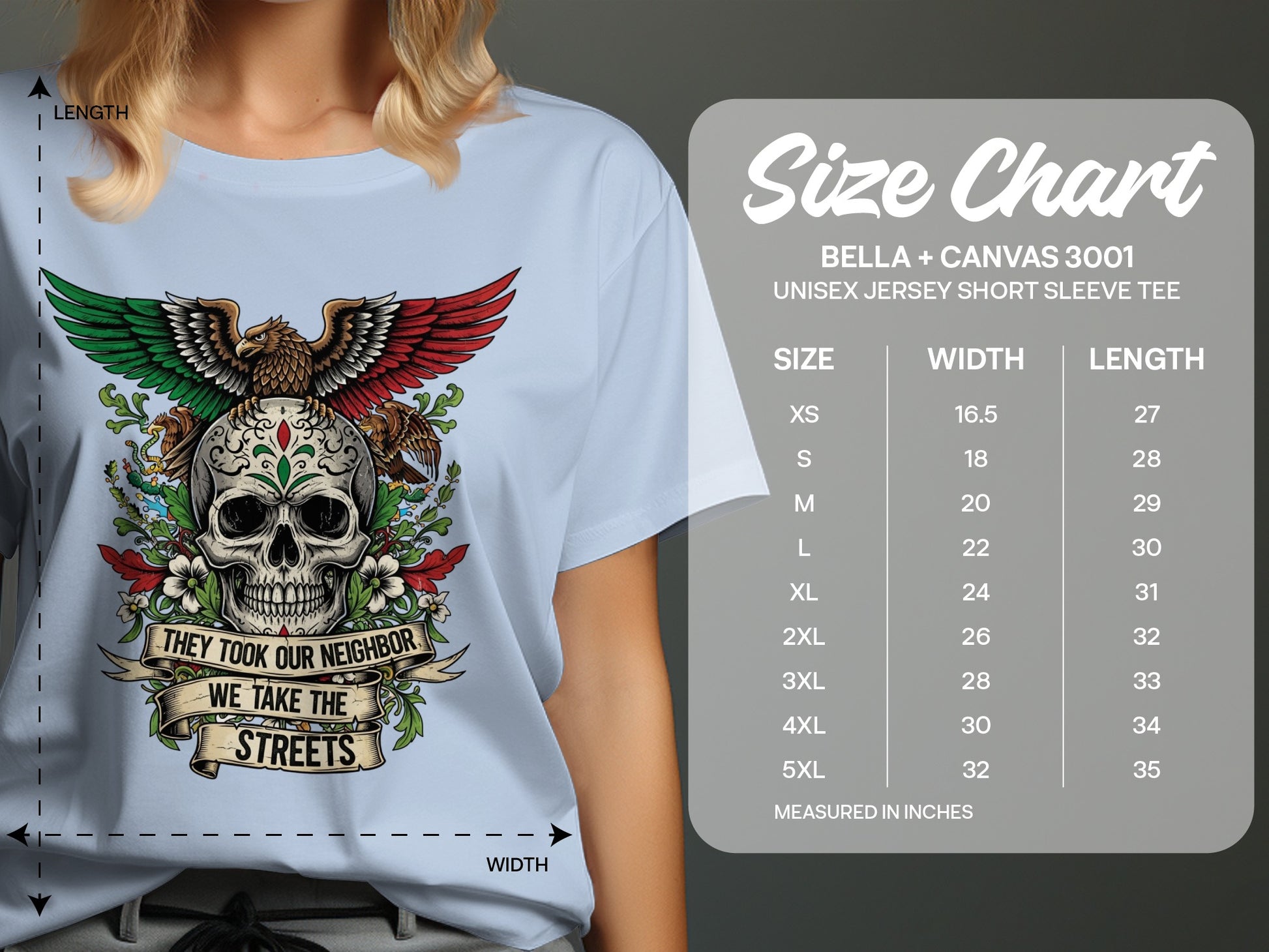 Skull with Eagle Short Sleeve Tee product